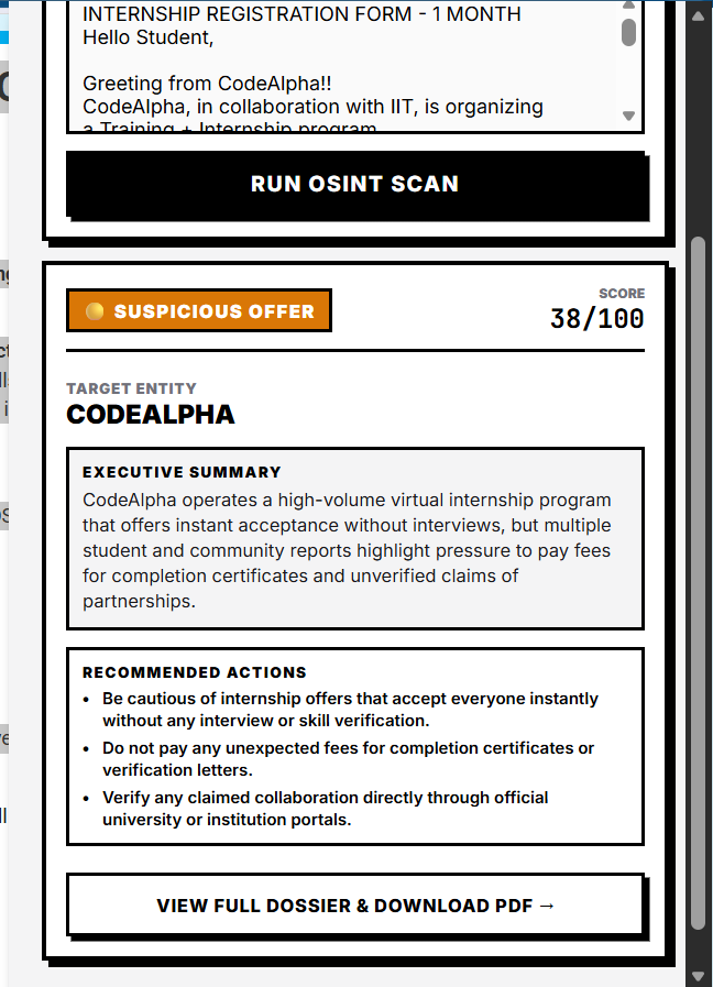 Instant Risk Score & Direct Full Report Access